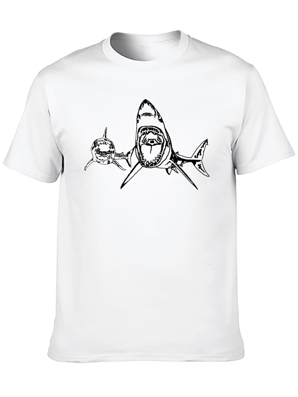 Shark Graphic Print Mens T-Shirt