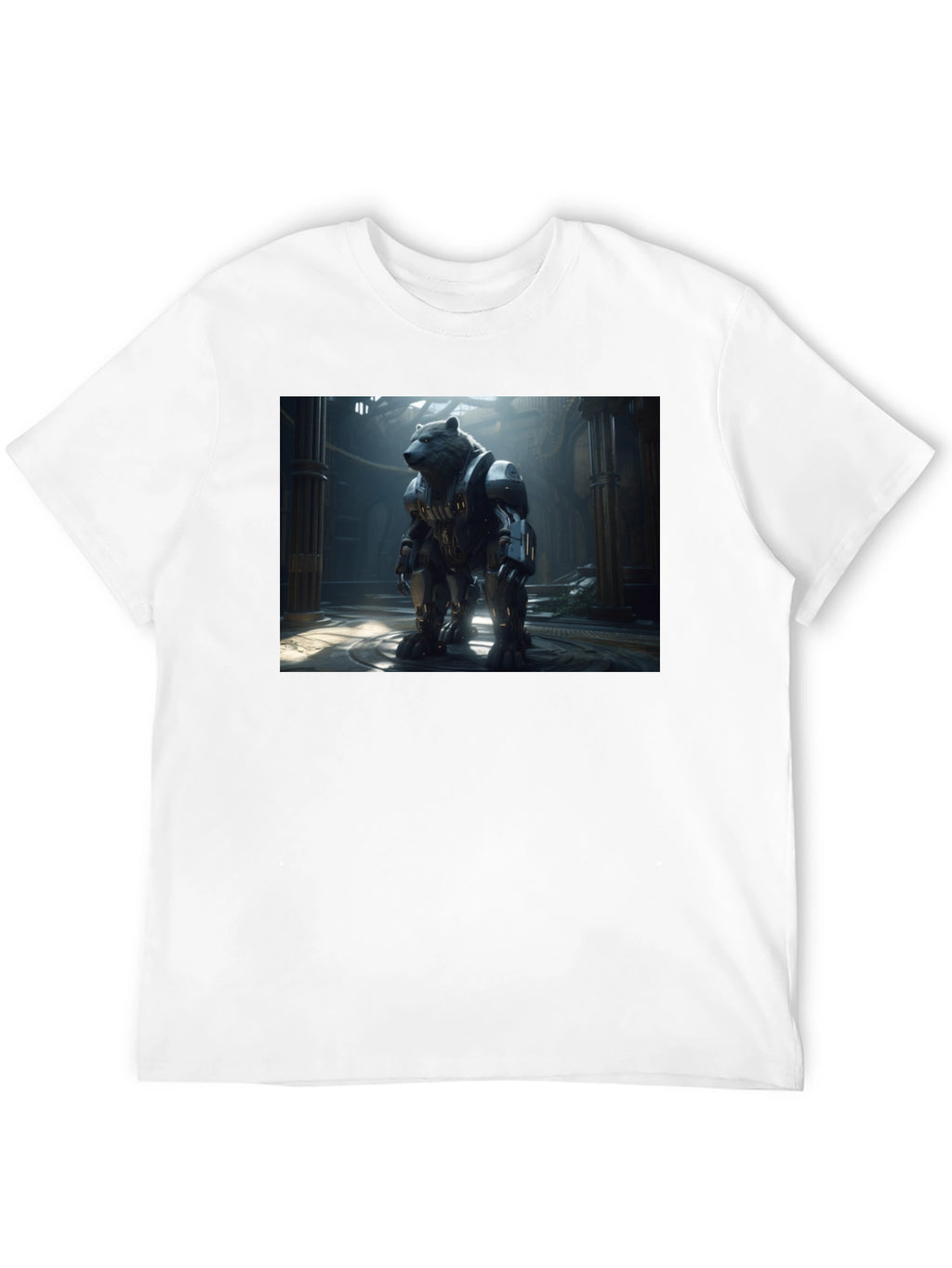Robo Bear T-Shirt - Futuristic Animal Tee