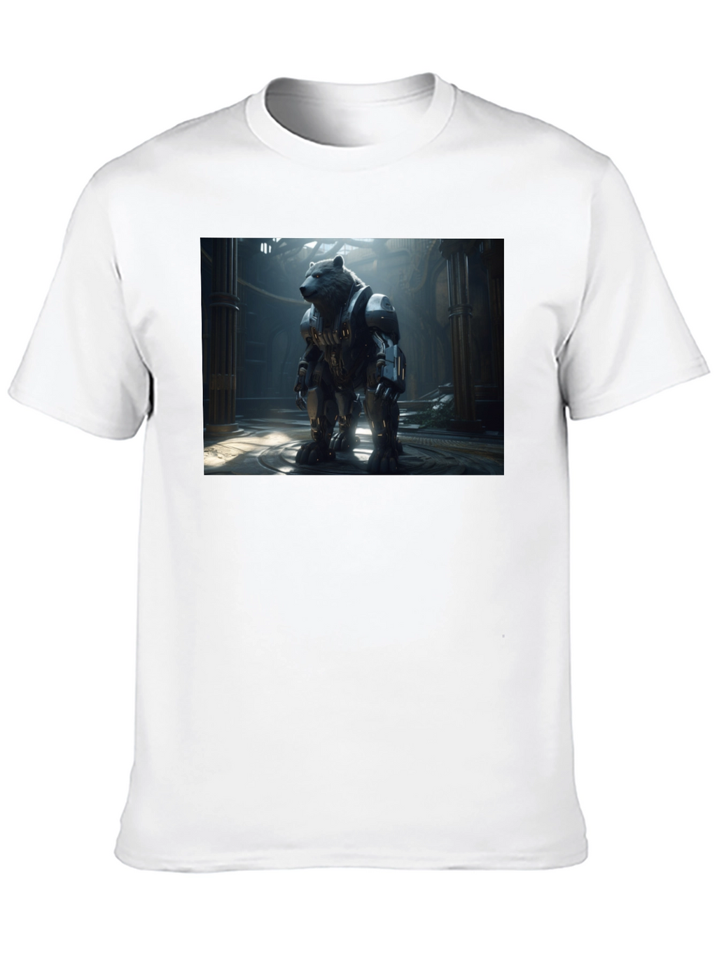 Robo Bear T-Shirt - Futuristic Animal Tee
