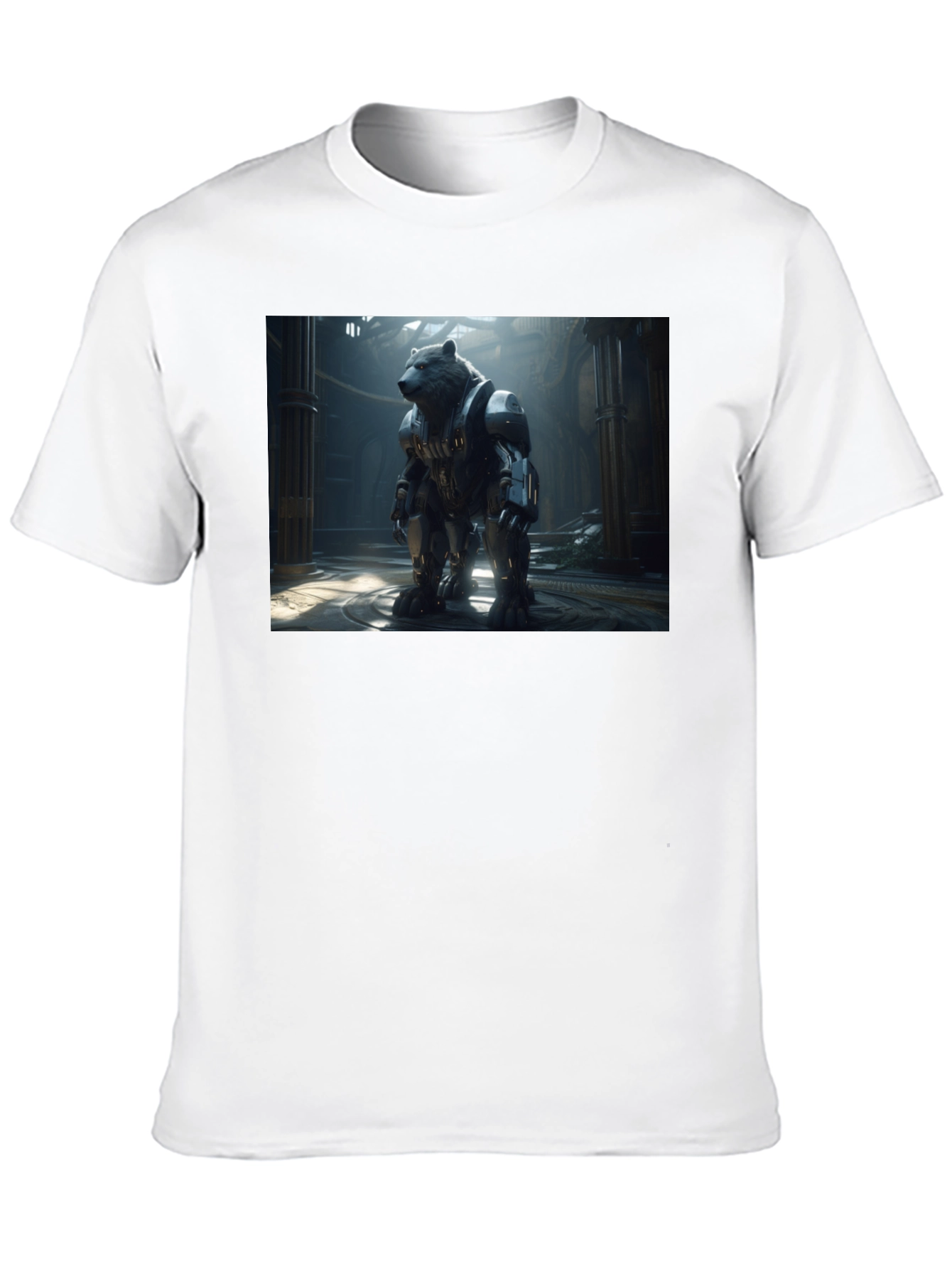 Robo Bear T-Shirt - Futuristic Animal Tee
