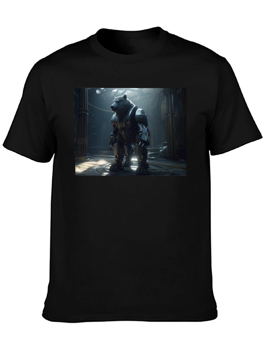 Robo Bear T-Shirt - Futuristic Animal Tee