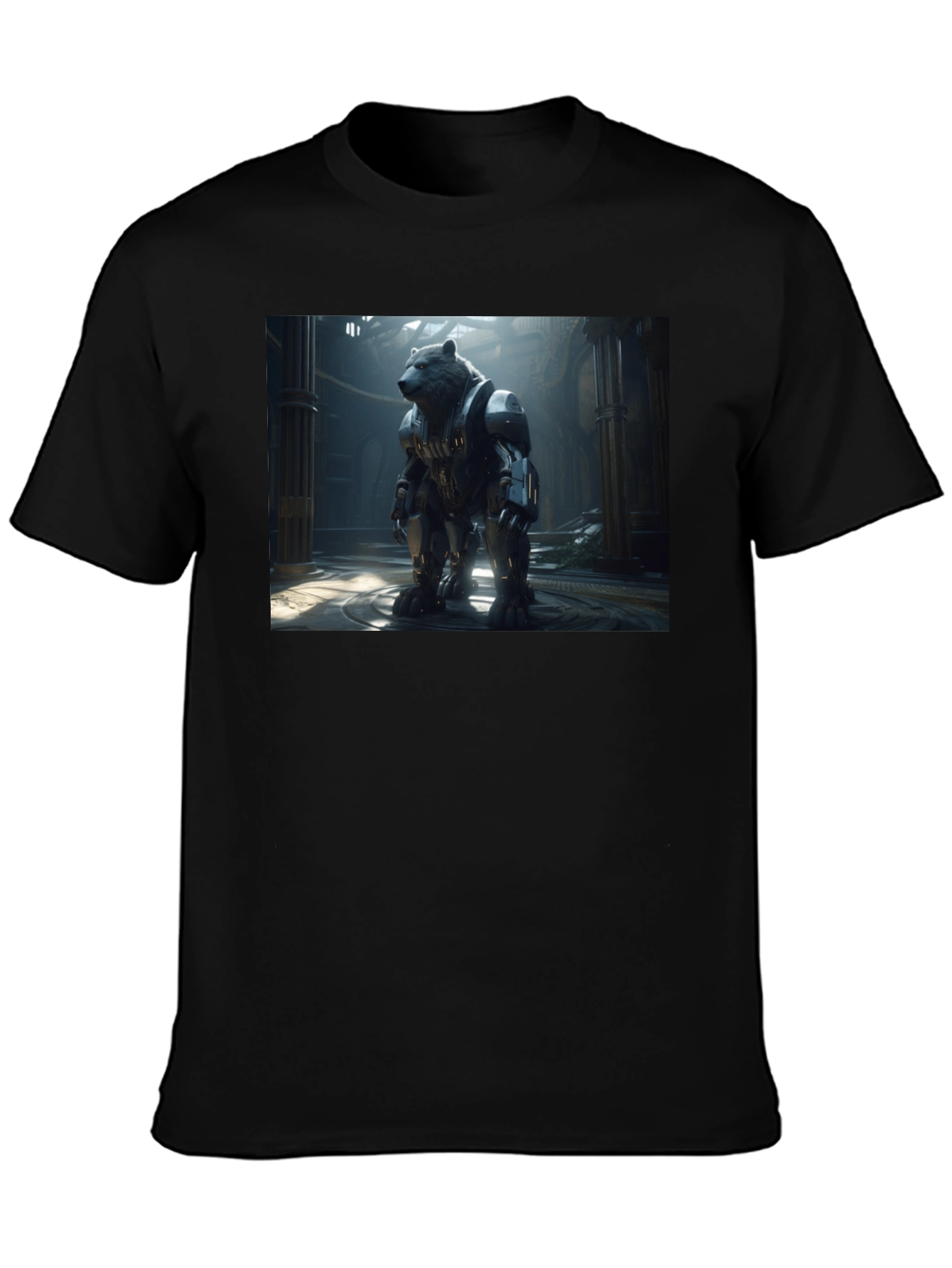 Robo Bear T-Shirt - Futuristic Animal Tee