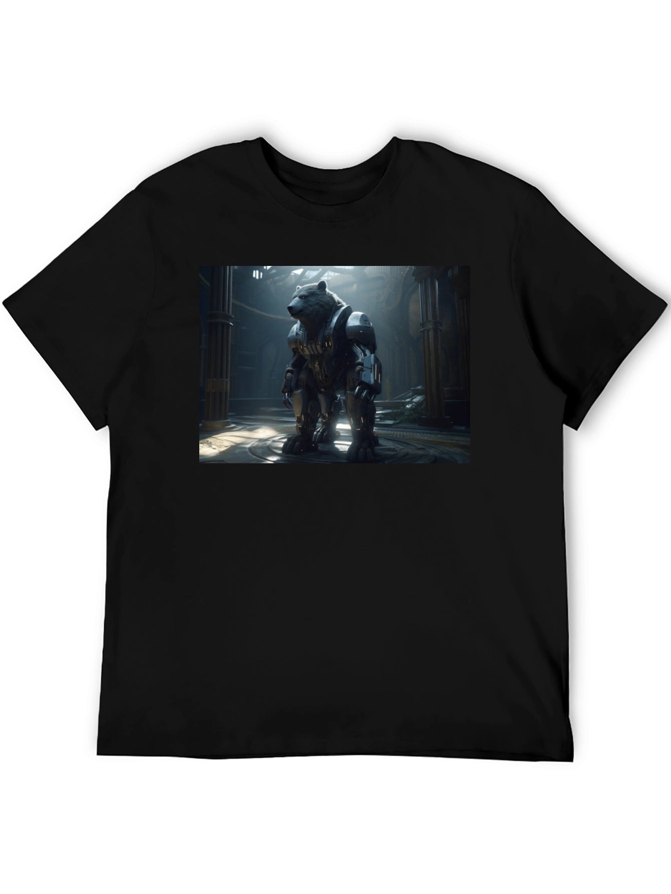 Robo Bear T-Shirt - Futuristic Animal Tee