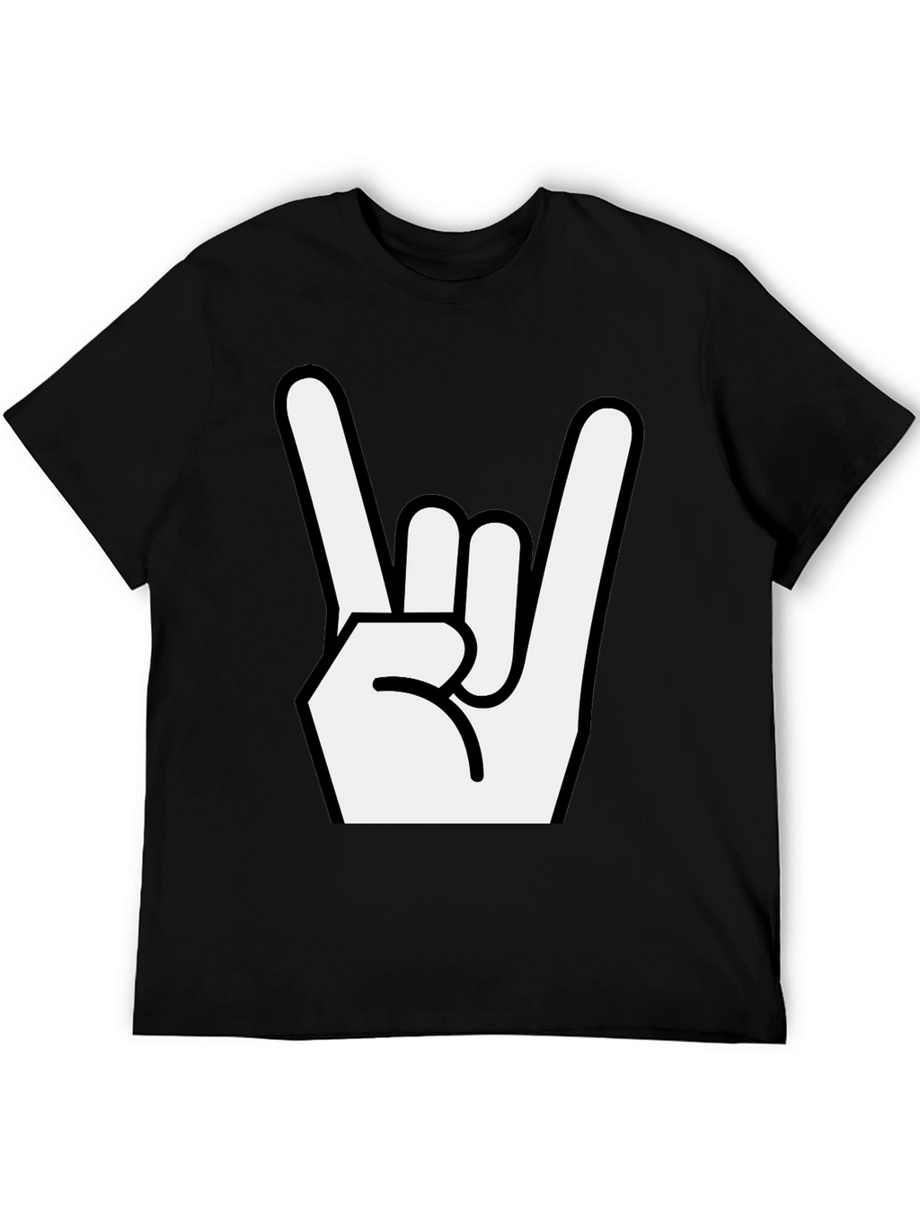 Rock On Gesture Black T-Shirt