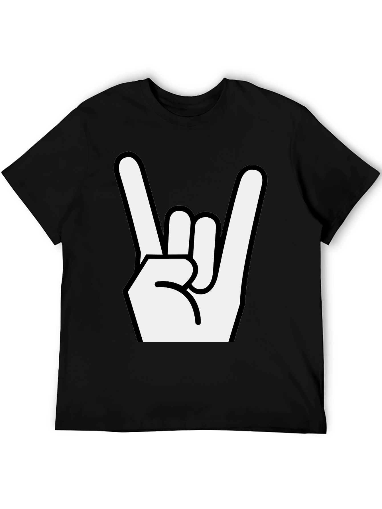 Rock On Gesture Black T-Shirt