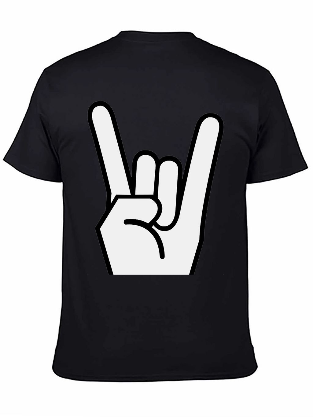 Rock On Gesture Black T-Shirt