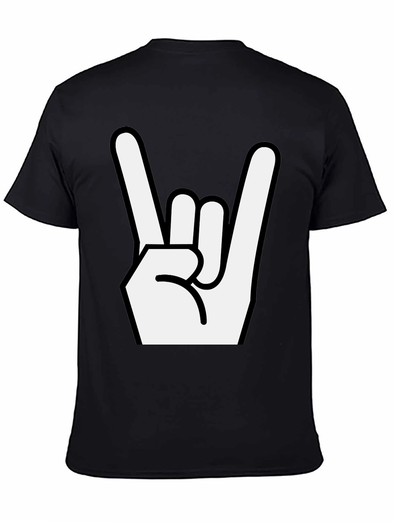 Rock On Gesture Black T-Shirt