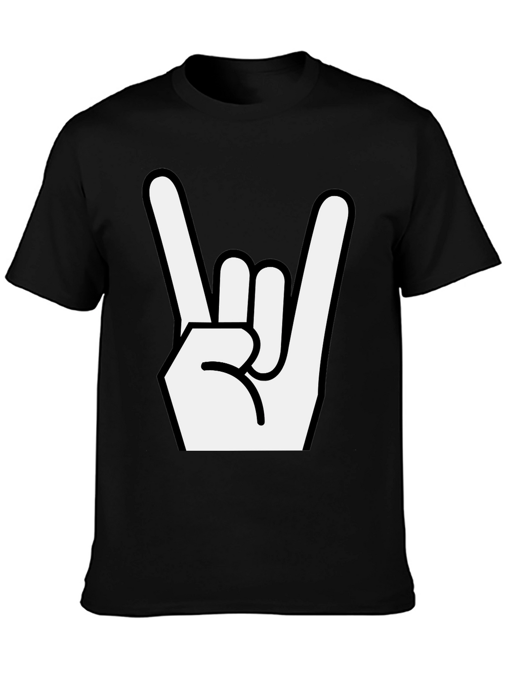Rock On Gesture Black T-Shirt