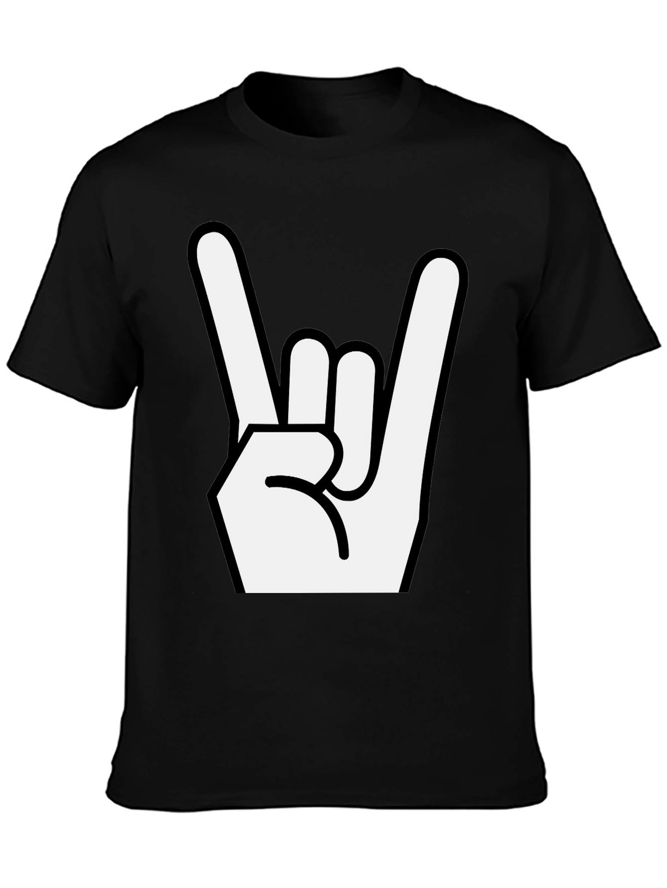 Rock On Gesture Black T-Shirt