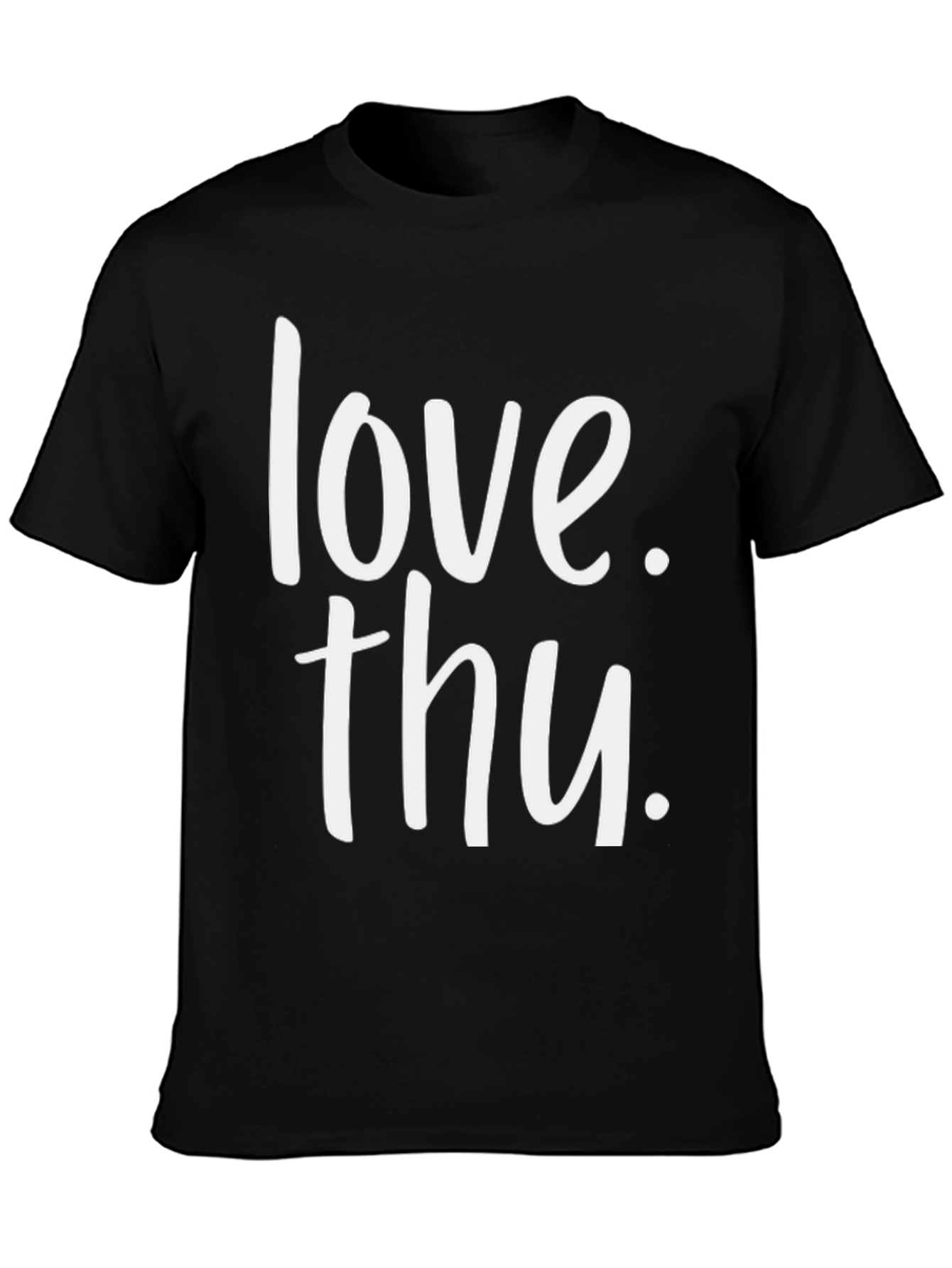 Love Thu. Black Graphic T-Shirt