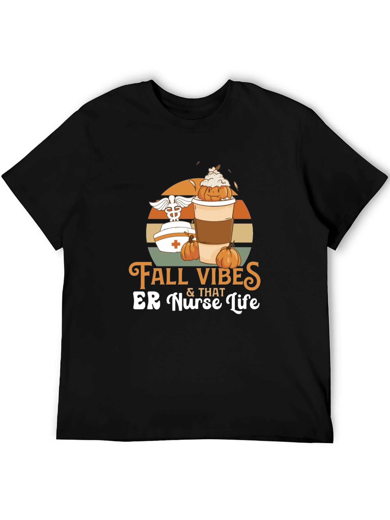 Fall Vibes ER Nurse Life Graphic Tee