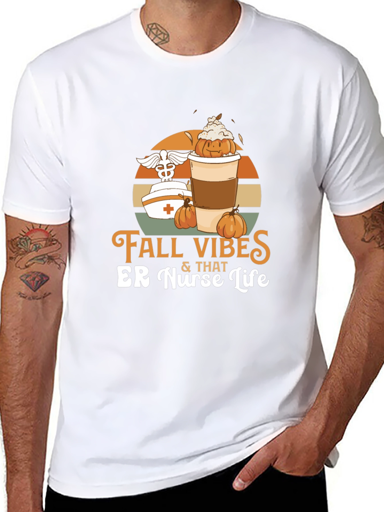 Fall Vibes ER Nurse Life Graphic Tee