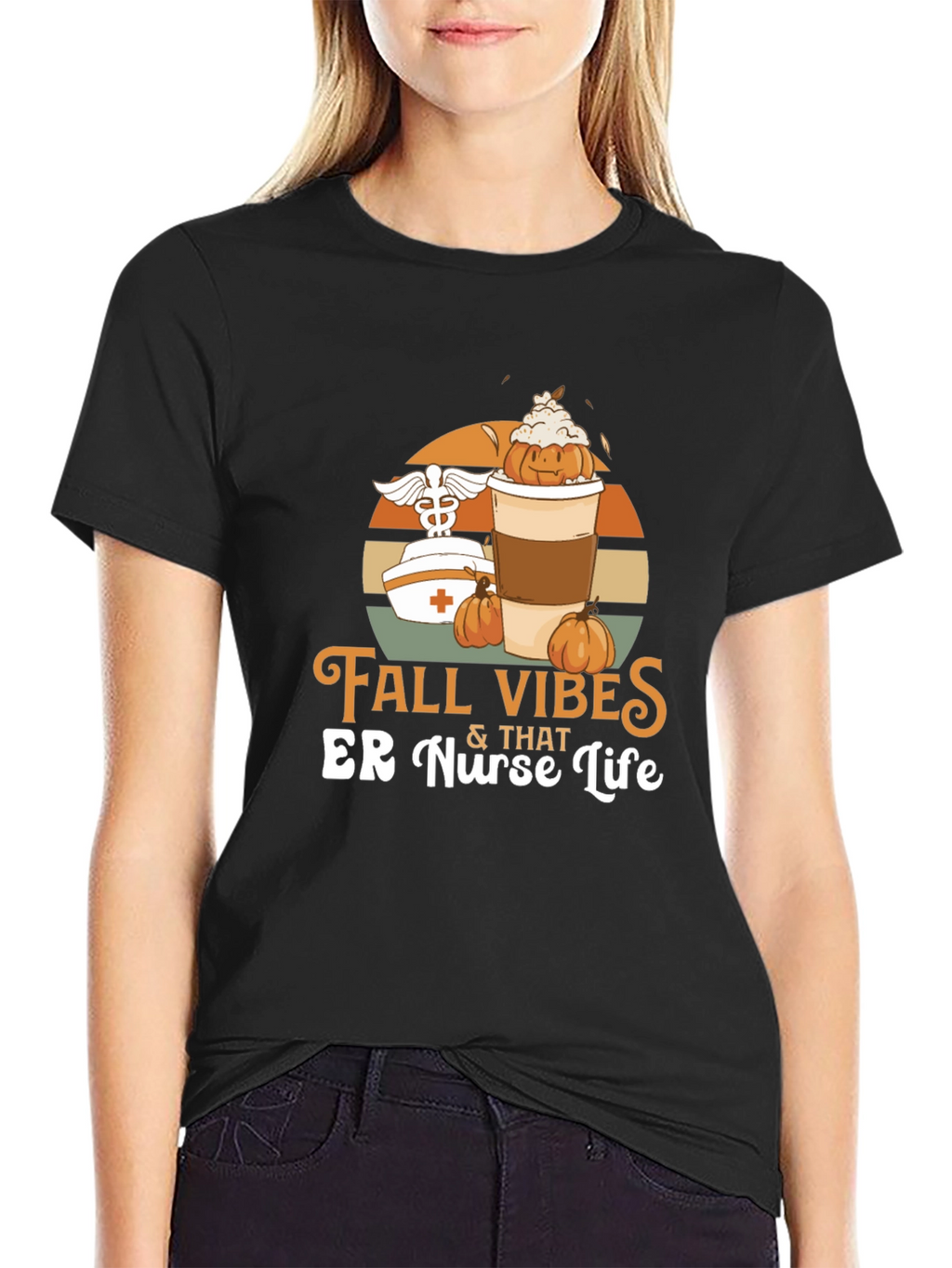 Fall Vibes ER Nurse Life Graphic Tee
