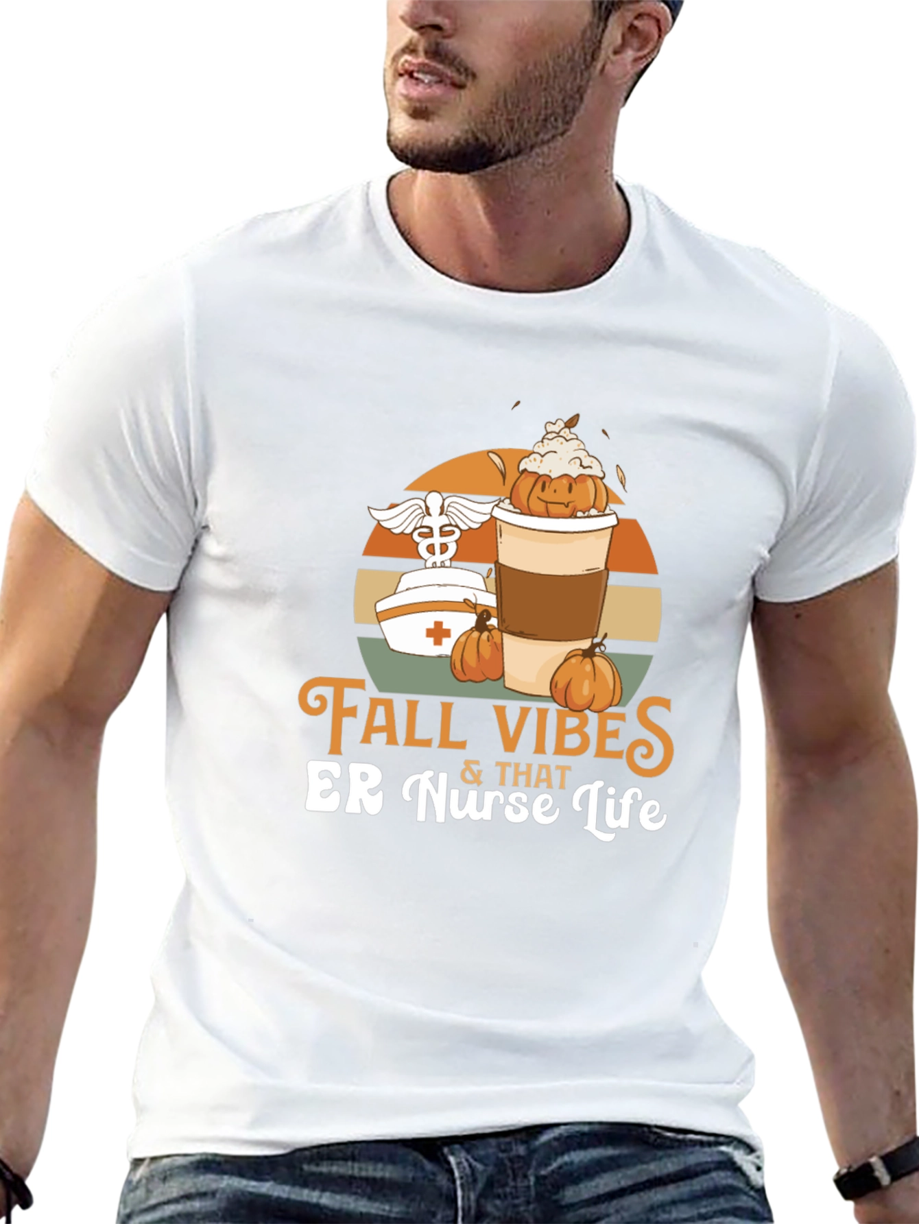 Fall Vibes ER Nurse Life Graphic Tee
