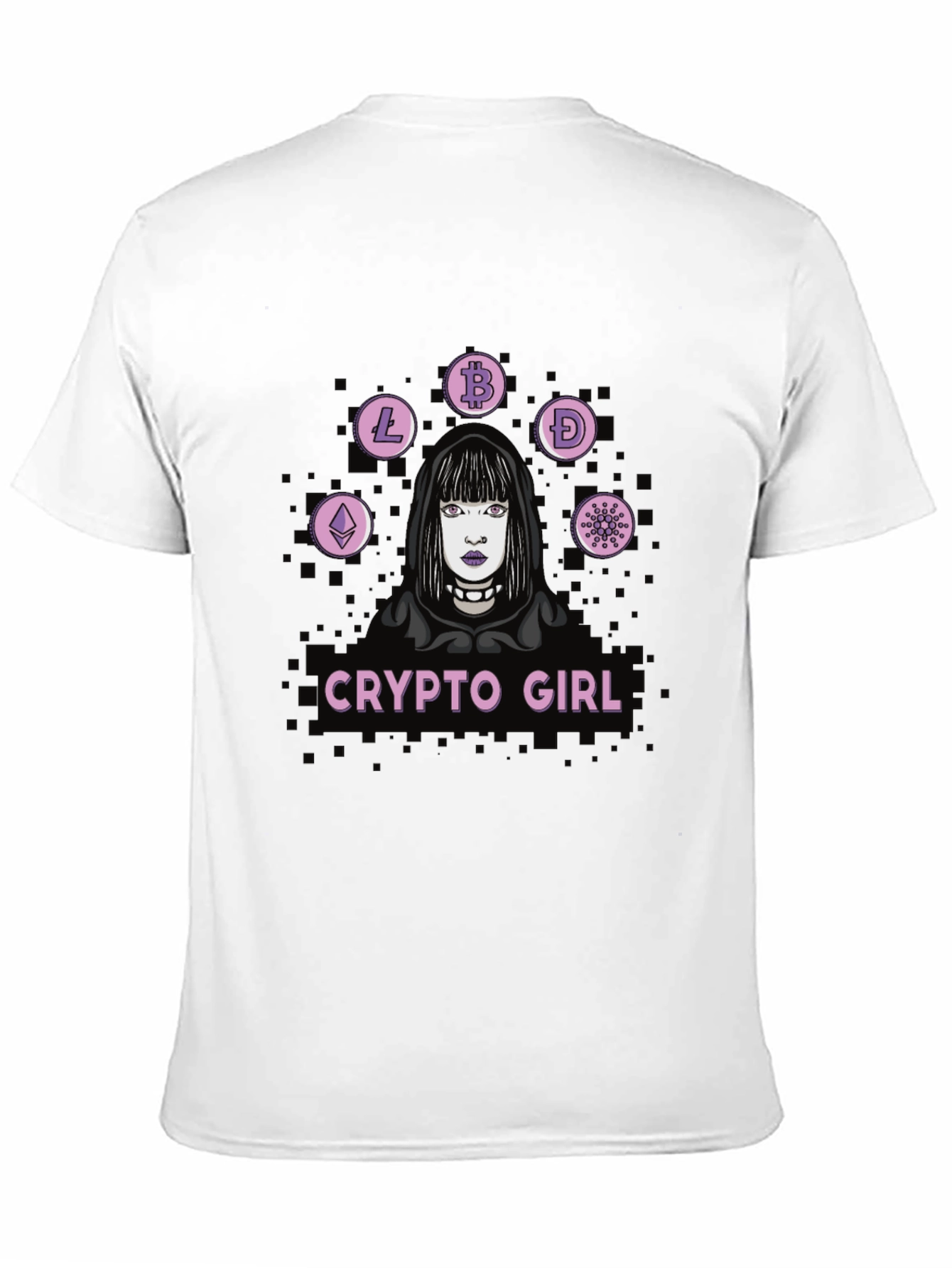 Crypto Girl Black Graphic T-Shirt