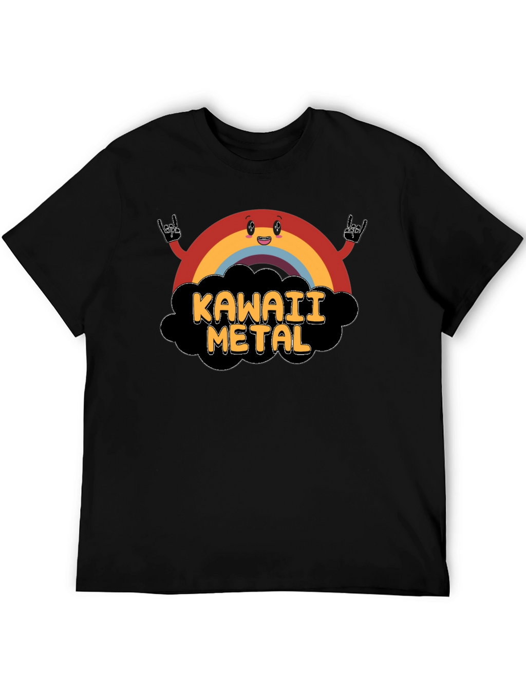 Kawaii Metal Rainbow Graphic T-Shirt