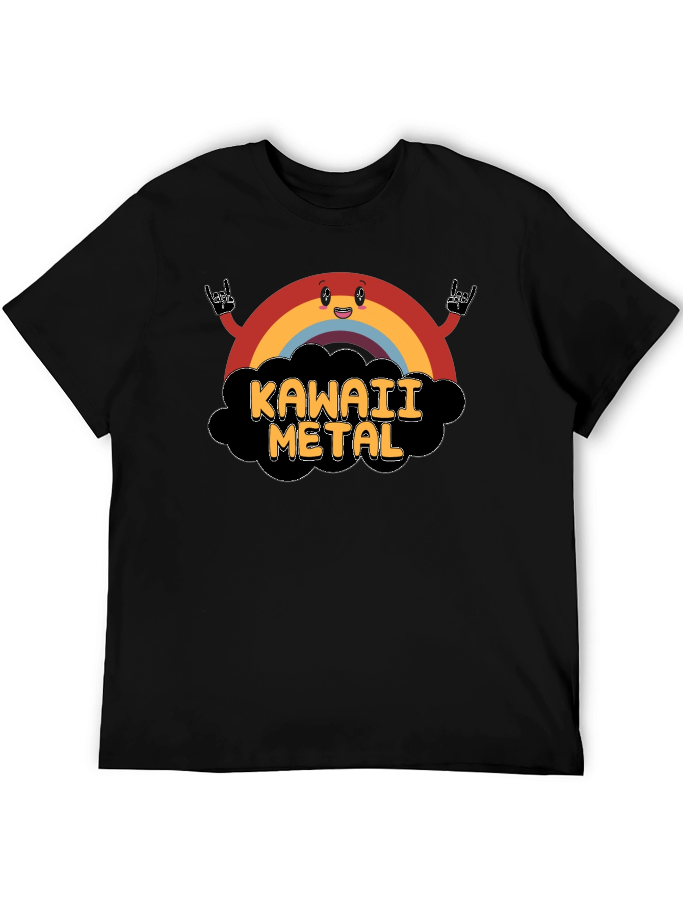 Kawaii Metal Rainbow Graphic T-Shirt