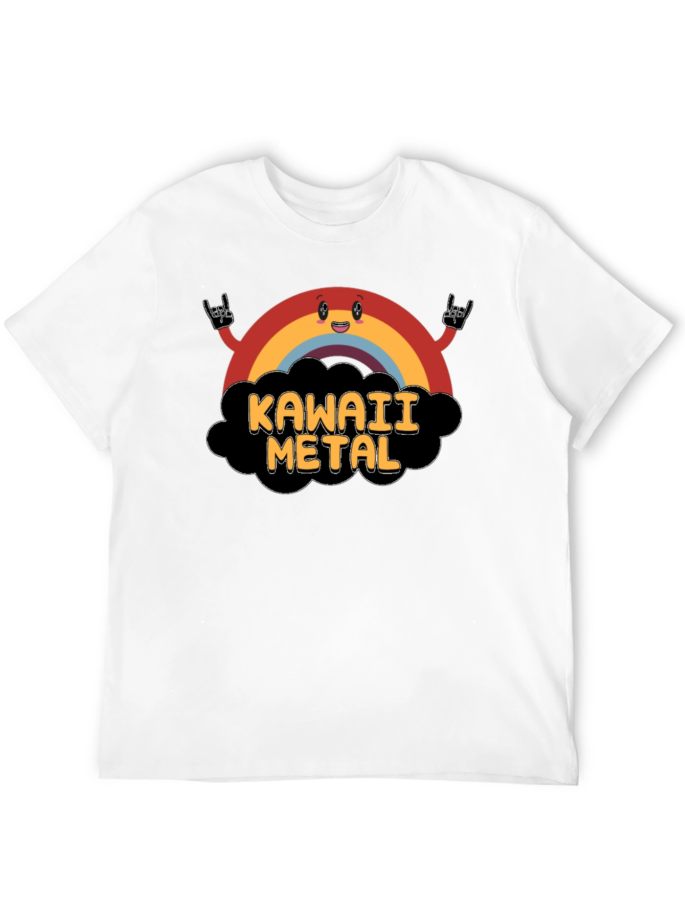 Kawaii Metal Rainbow Graphic T-Shirt