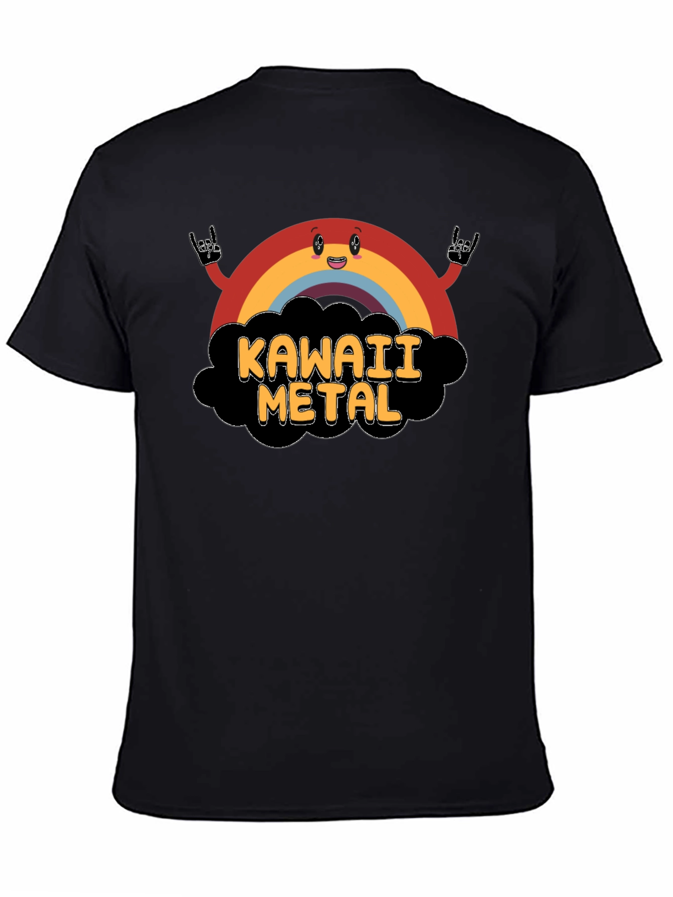Kawaii Metal Rainbow Graphic T-Shirt