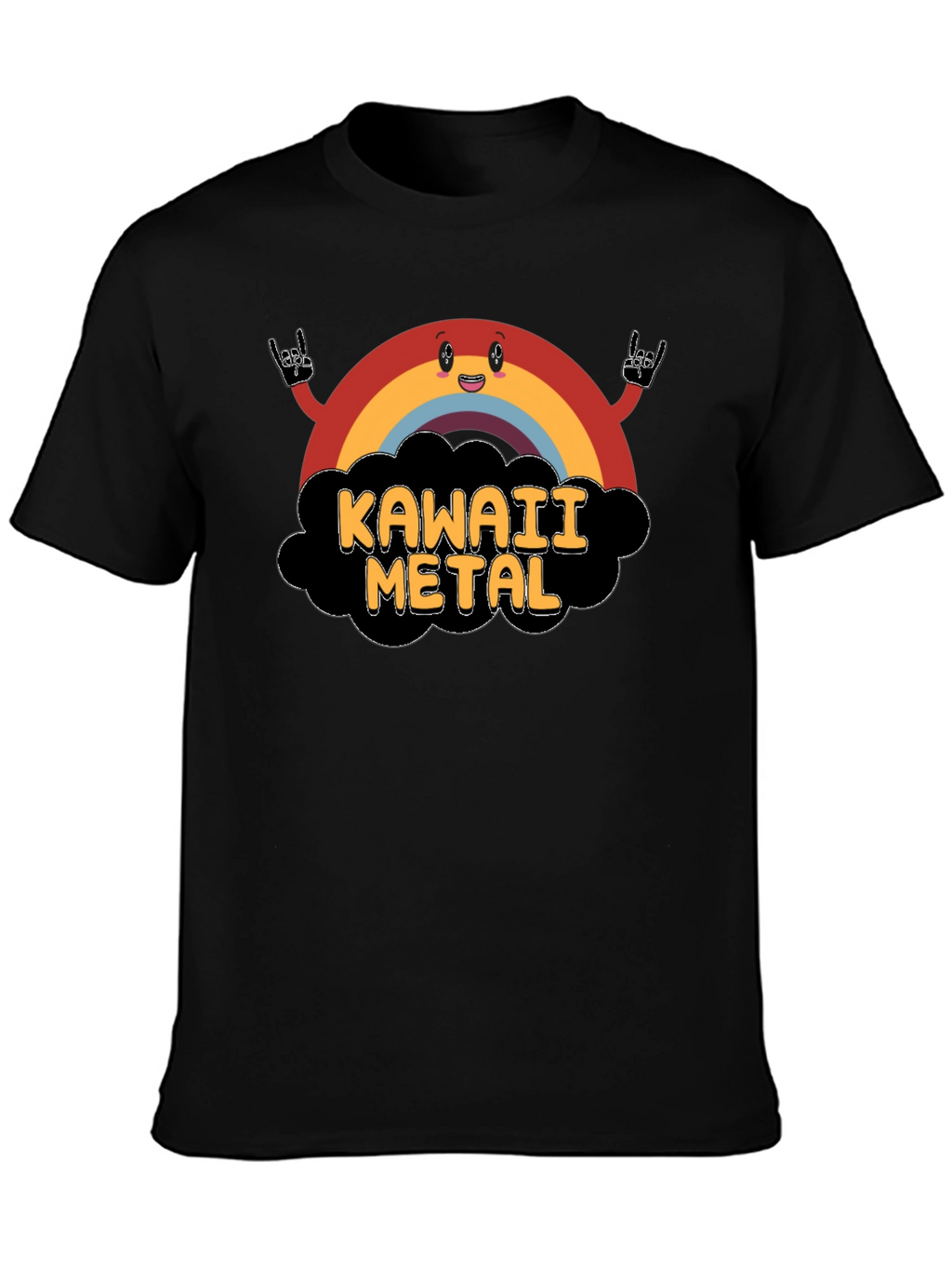 Kawaii Metal Rainbow Graphic T-Shirt