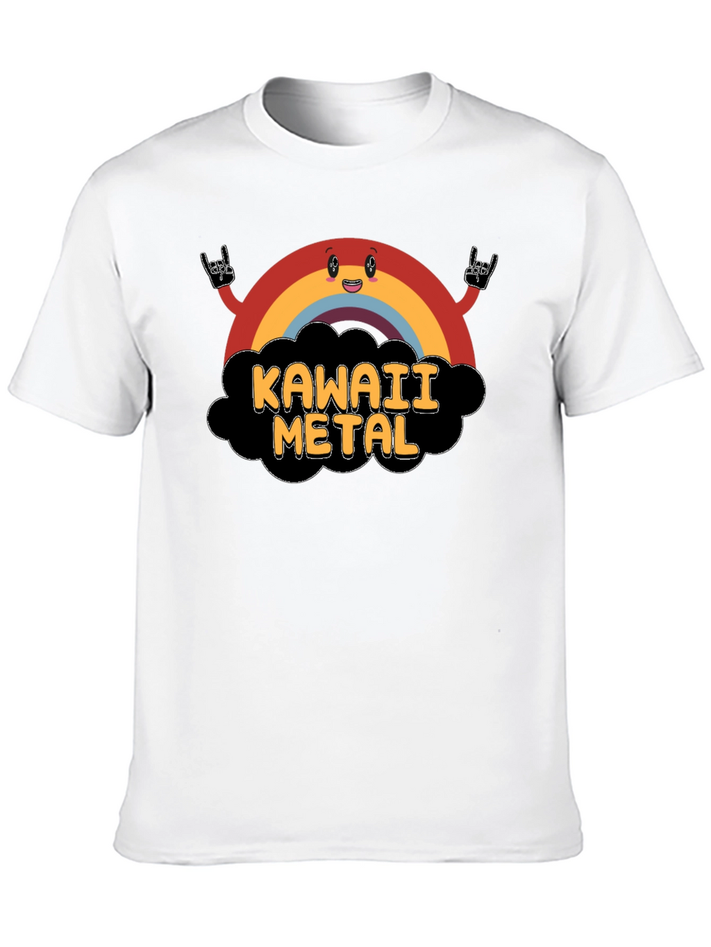 Kawaii Metal Rainbow Graphic T-Shirt