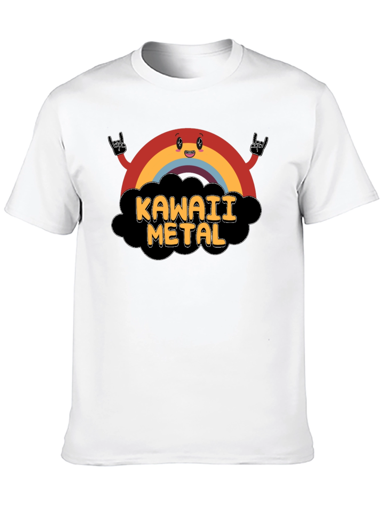 Kawaii Metal Rainbow Graphic T-Shirt