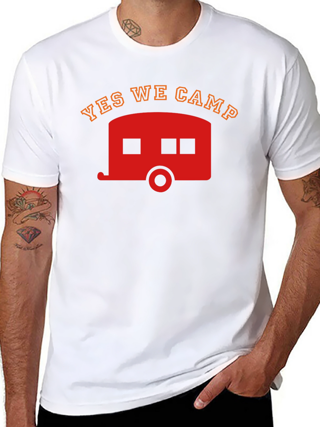 Yes We Camp T-Shirt - Retro Camper Graphic Tee