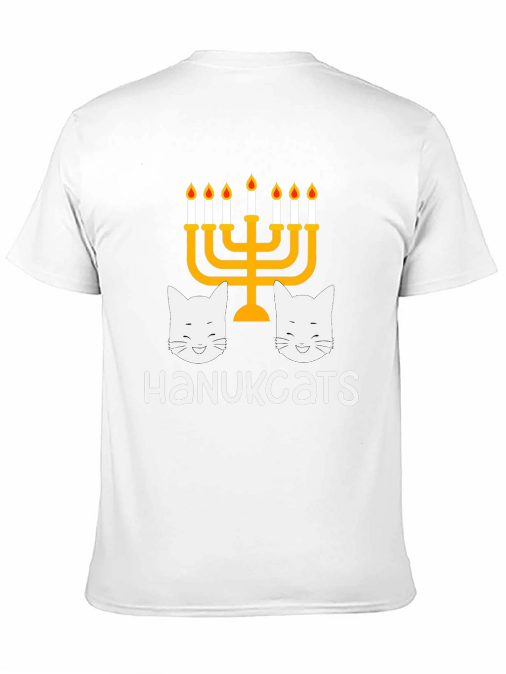 Hanukkah Cats Menorah Graphic T-Shirt