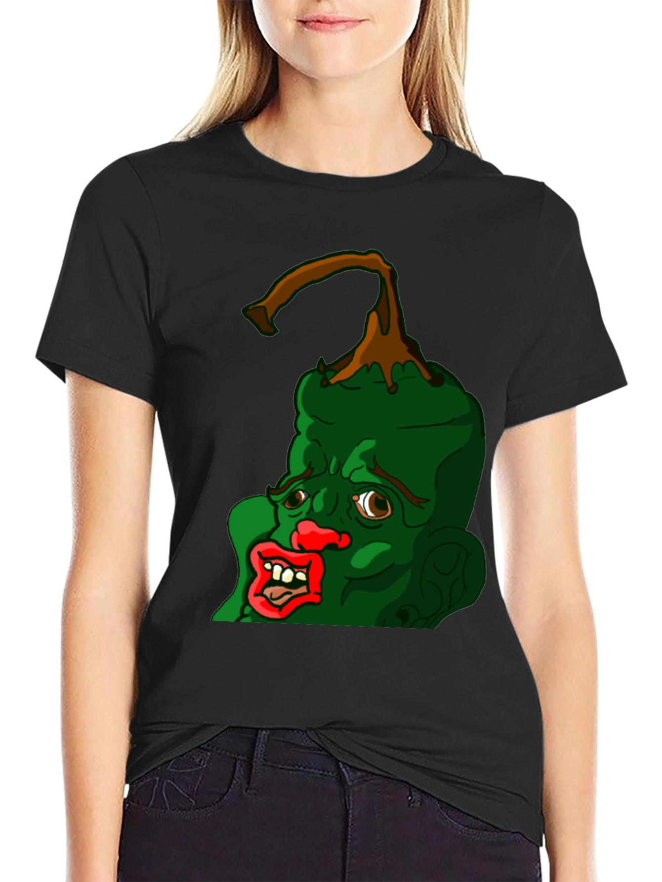 Grotesque Pepper Head Black T-Shirt