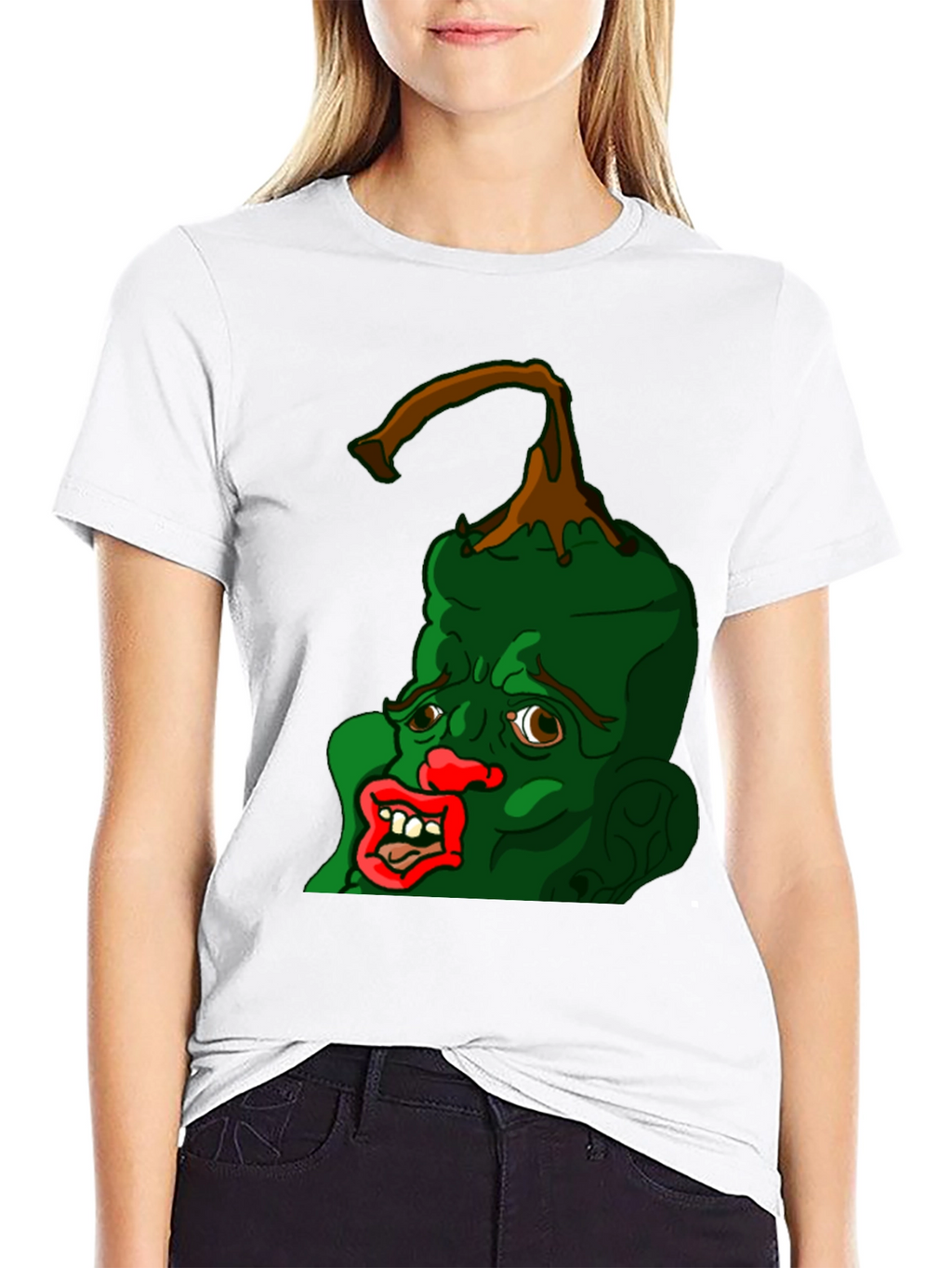 Grotesque Pepper Head Black T-Shirt