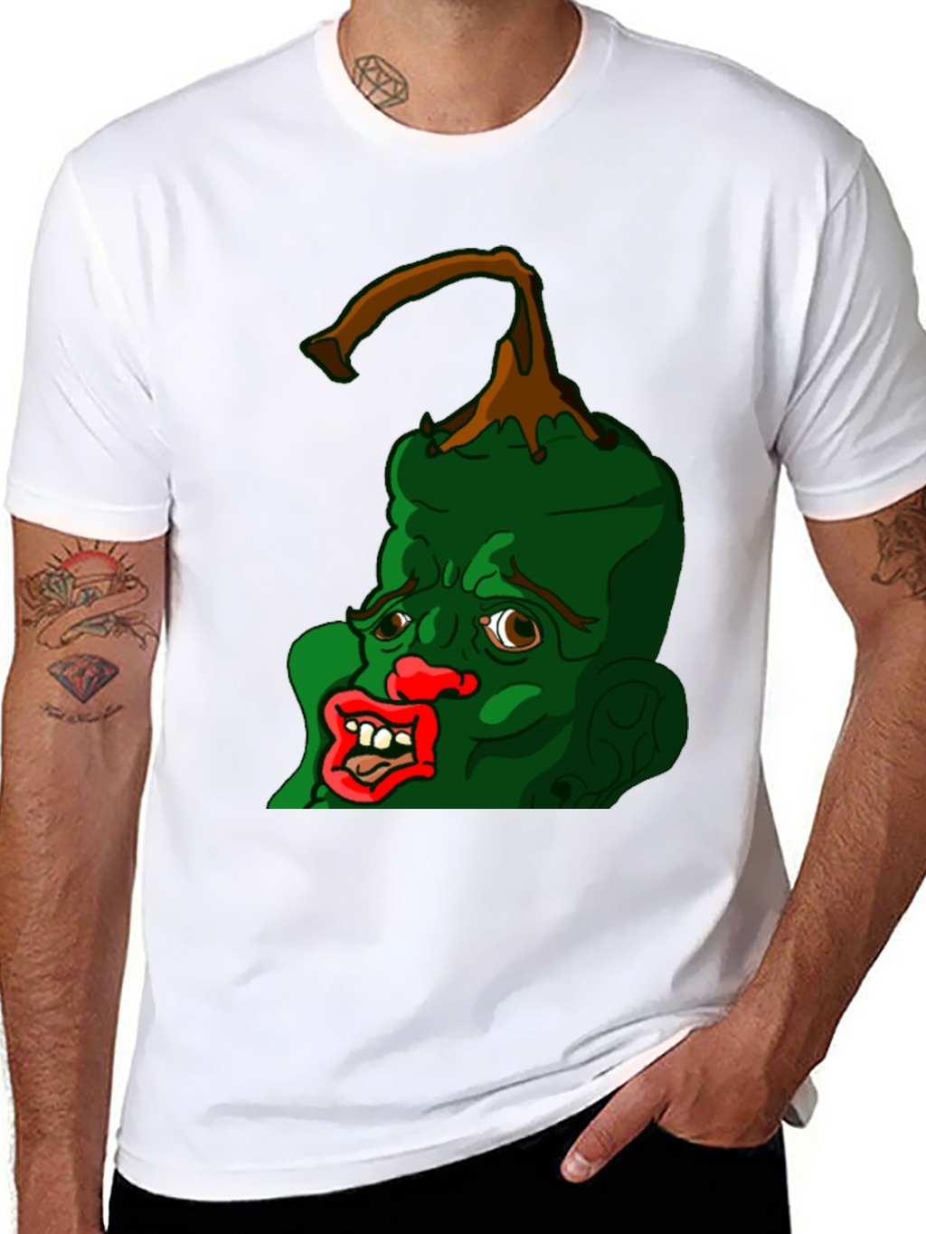 Grotesque Pepper Head Black T-Shirt