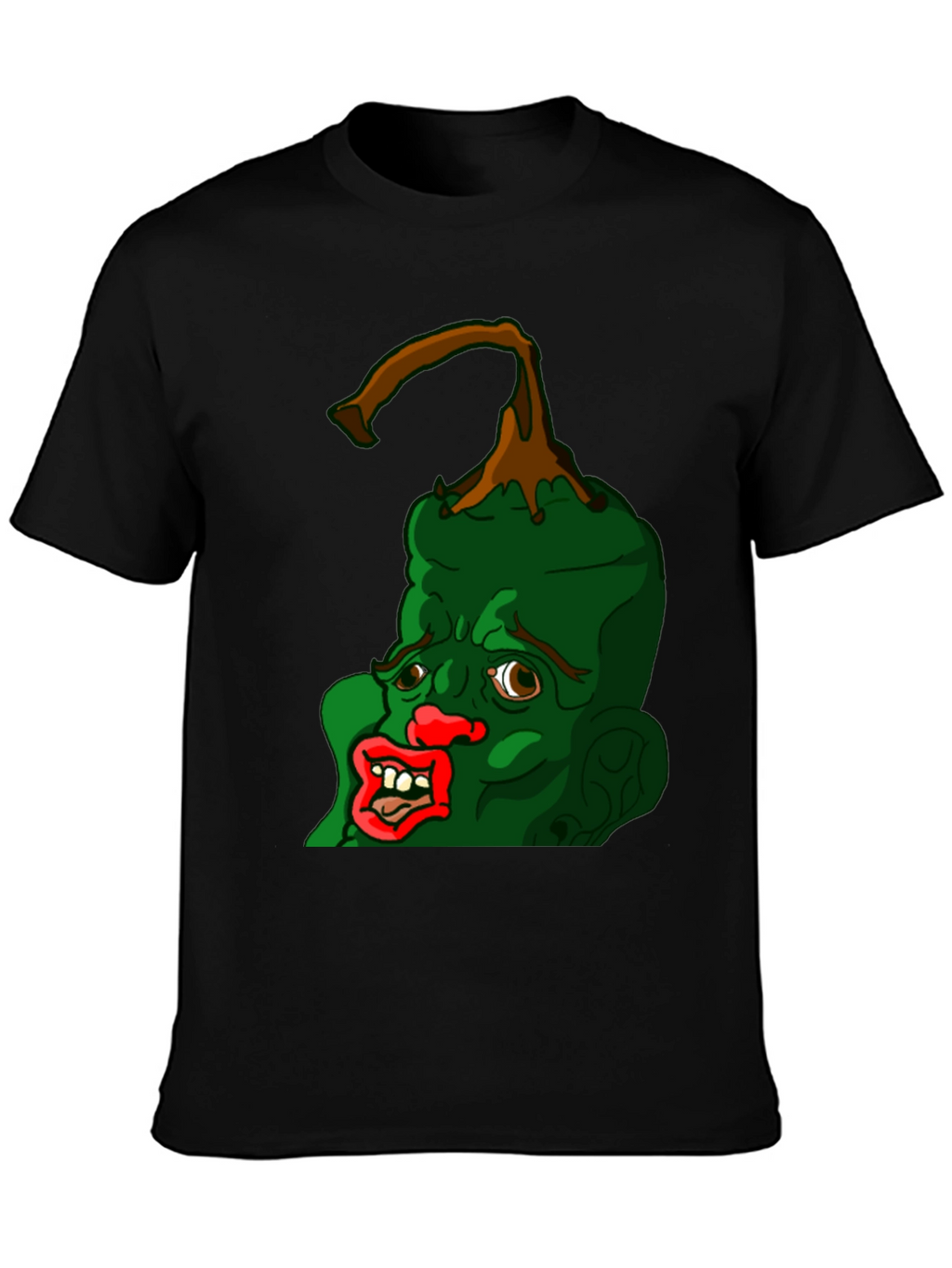 Grotesque Pepper Head Black T-Shirt