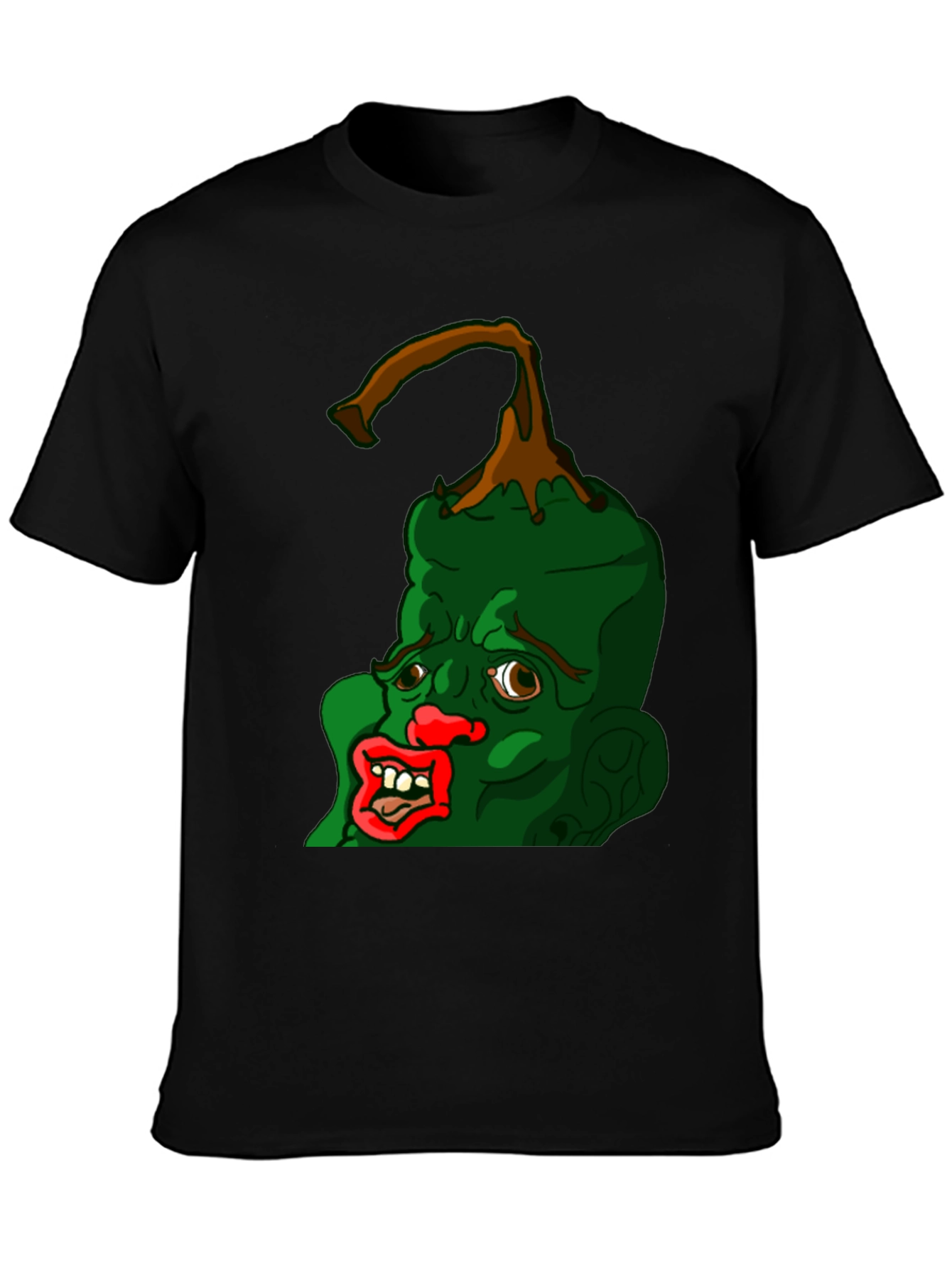 Grotesque Pepper Head Black T-Shirt