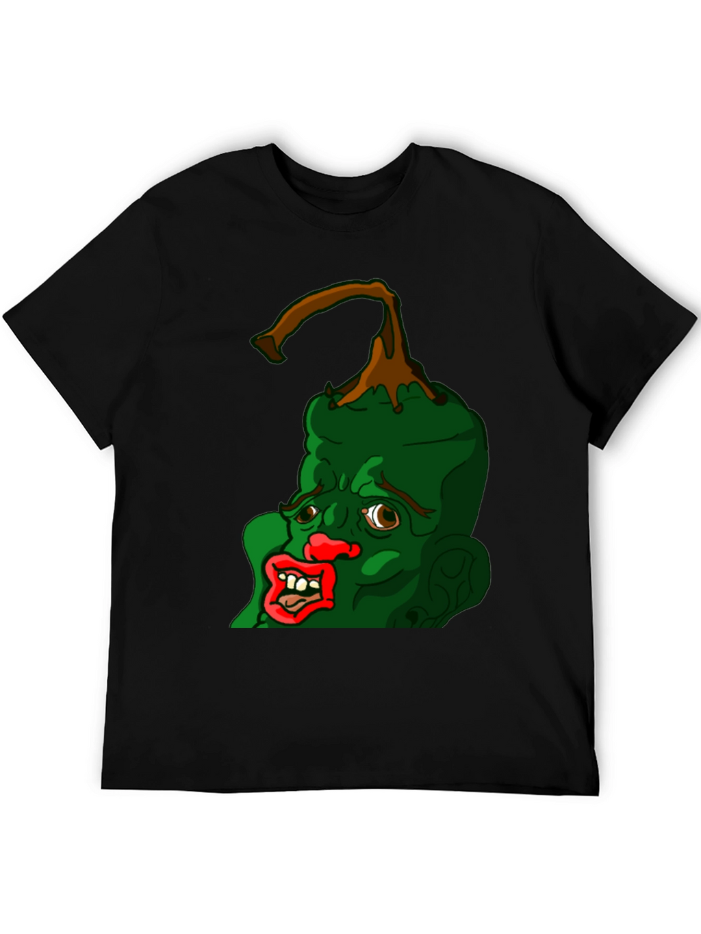 Grotesque Pepper Head Black T-Shirt