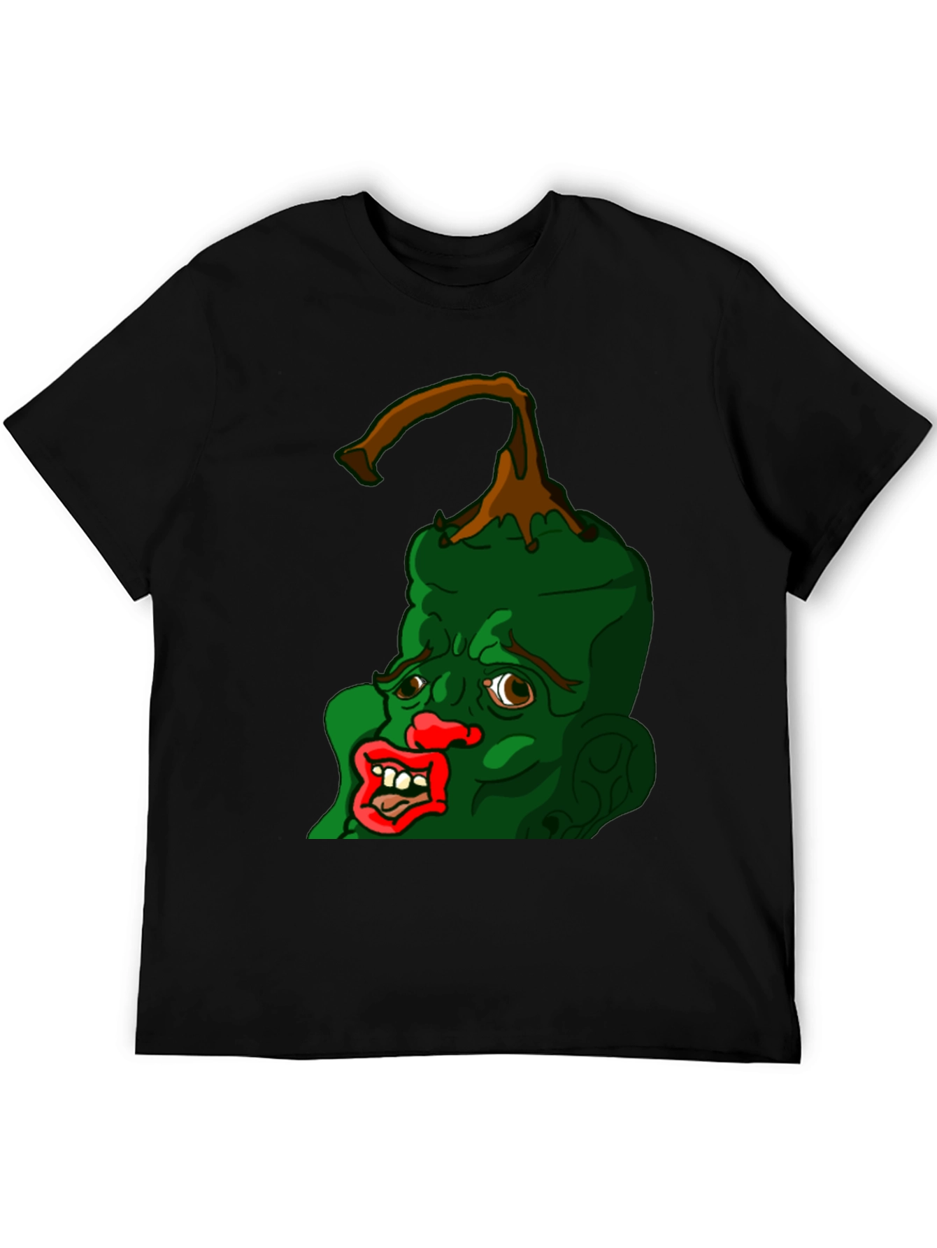Grotesque Pepper Head Black T-Shirt