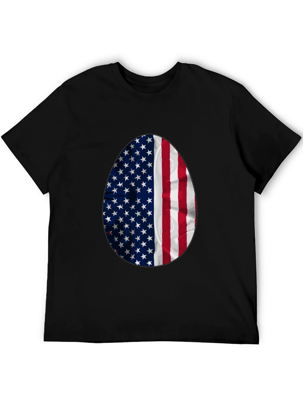 American Flag Egg Graphic Tee - Patriotic Easter T-Shirt