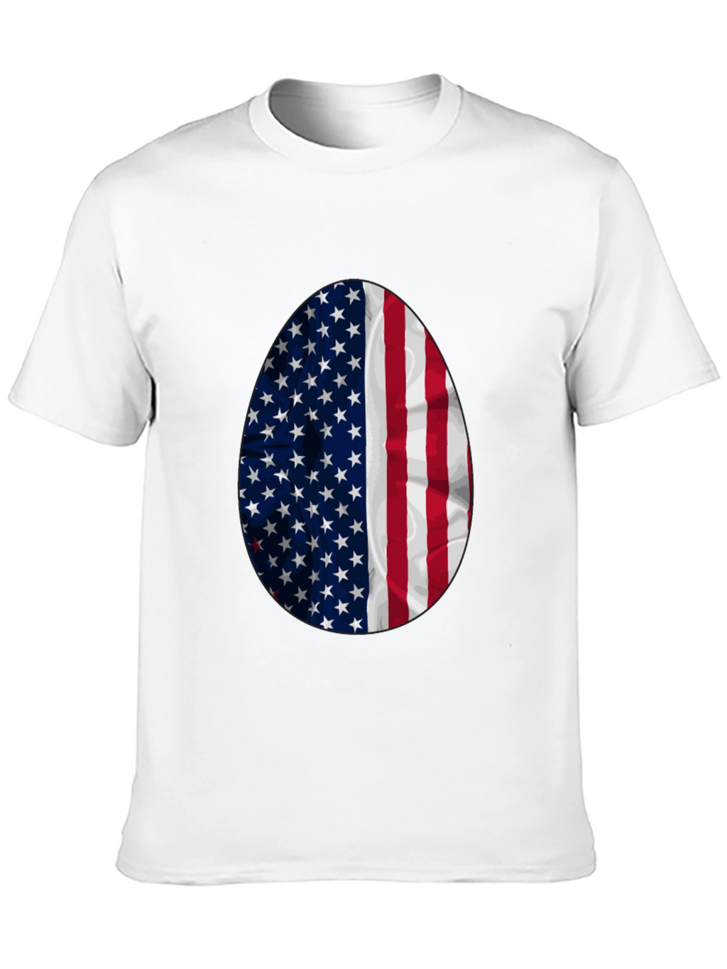 American Flag Egg Graphic Tee - Patriotic Easter T-Shirt