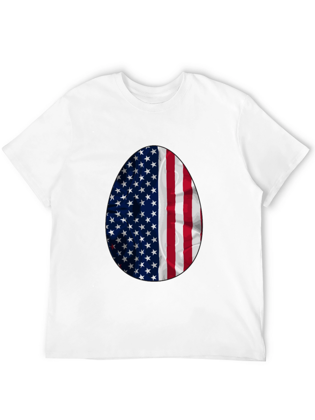 American Flag Egg Graphic Tee - Patriotic Easter T-Shirt