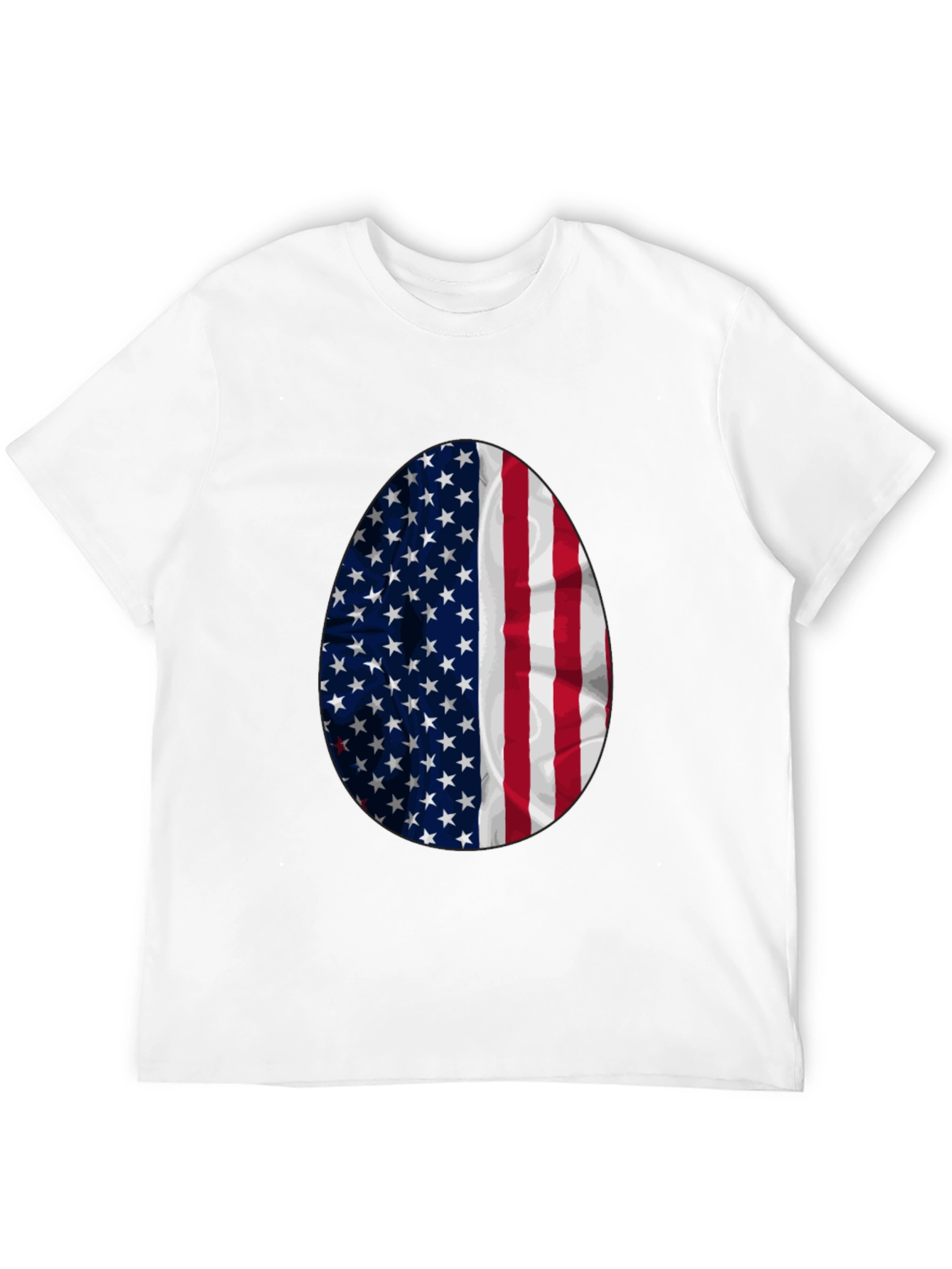 American Flag Egg Graphic Tee - Patriotic Easter T-Shirt