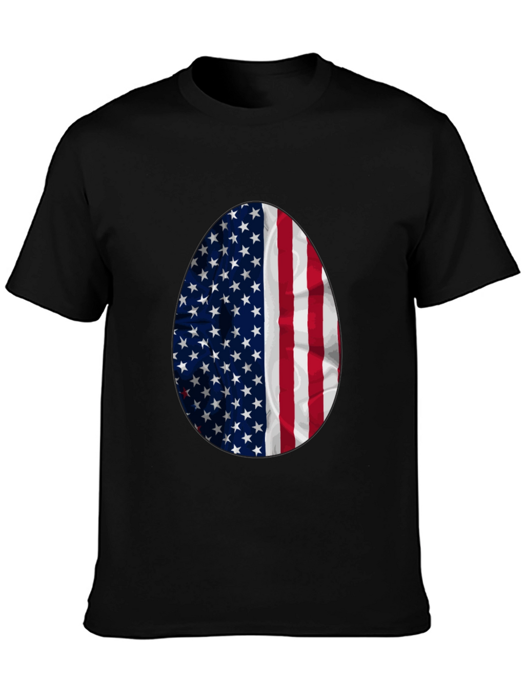 American Flag Egg Graphic Tee - Patriotic Easter T-Shirt