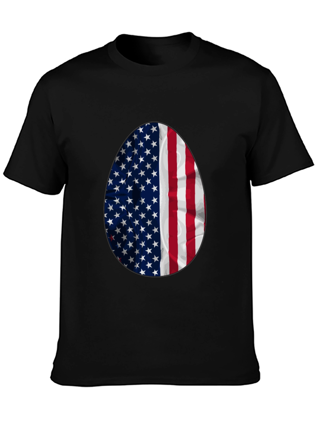 American Flag Egg Graphic Tee - Patriotic Easter T-Shirt