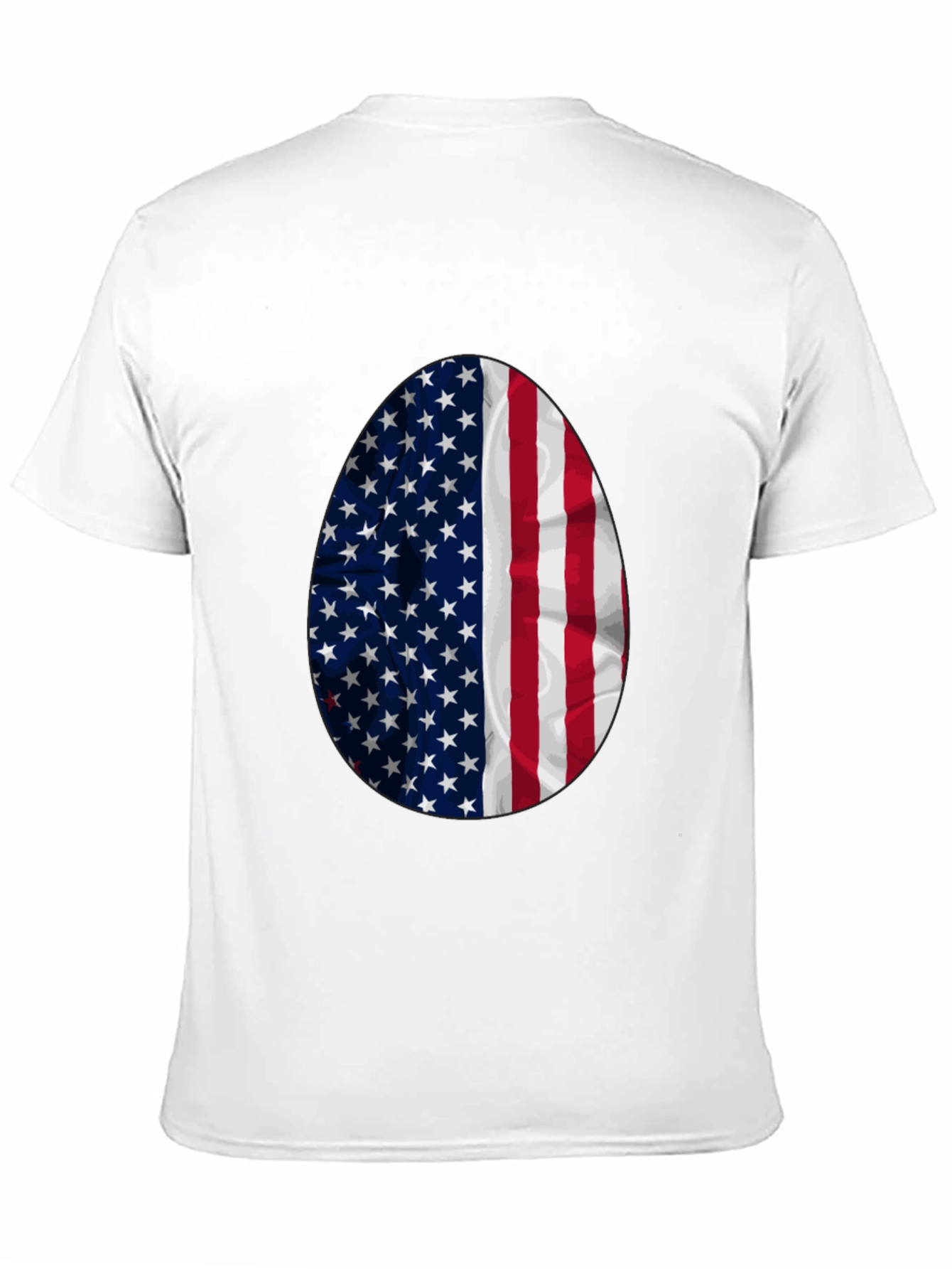 American Flag Egg Graphic Tee - Patriotic Easter T-Shirt
