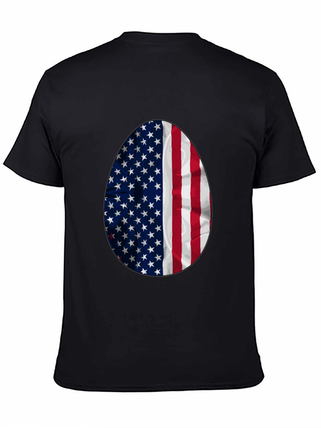 American Flag Egg Graphic Tee - Patriotic Easter T-Shirt
