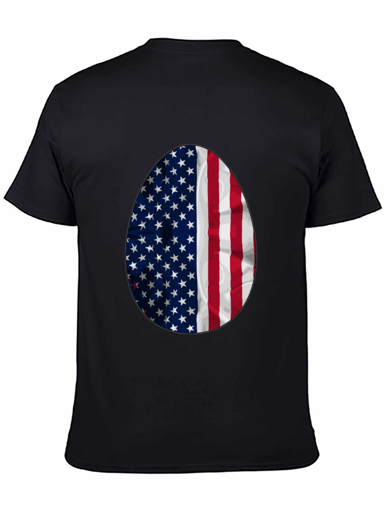 American Flag Egg Graphic Tee - Patriotic Easter T-Shirt