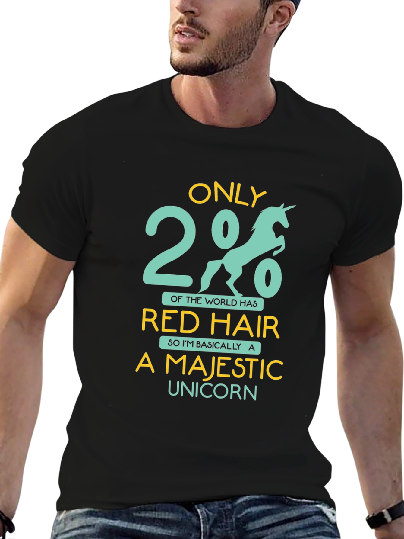 Majestic Unicorn Red Hair T-Shirt