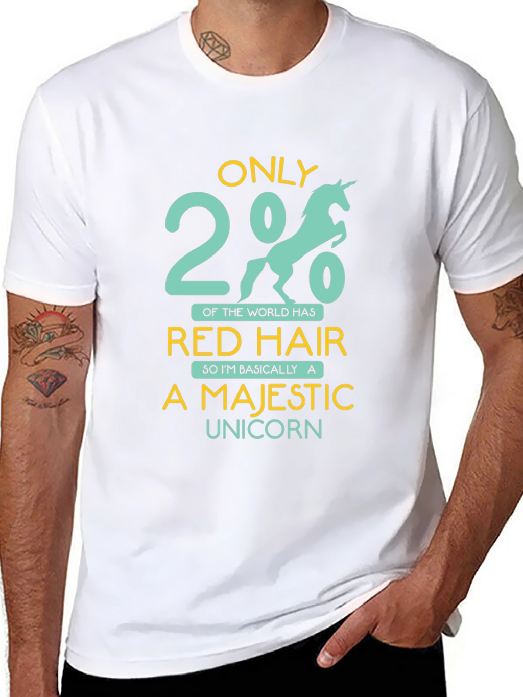 Majestic Unicorn Red Hair T-Shirt