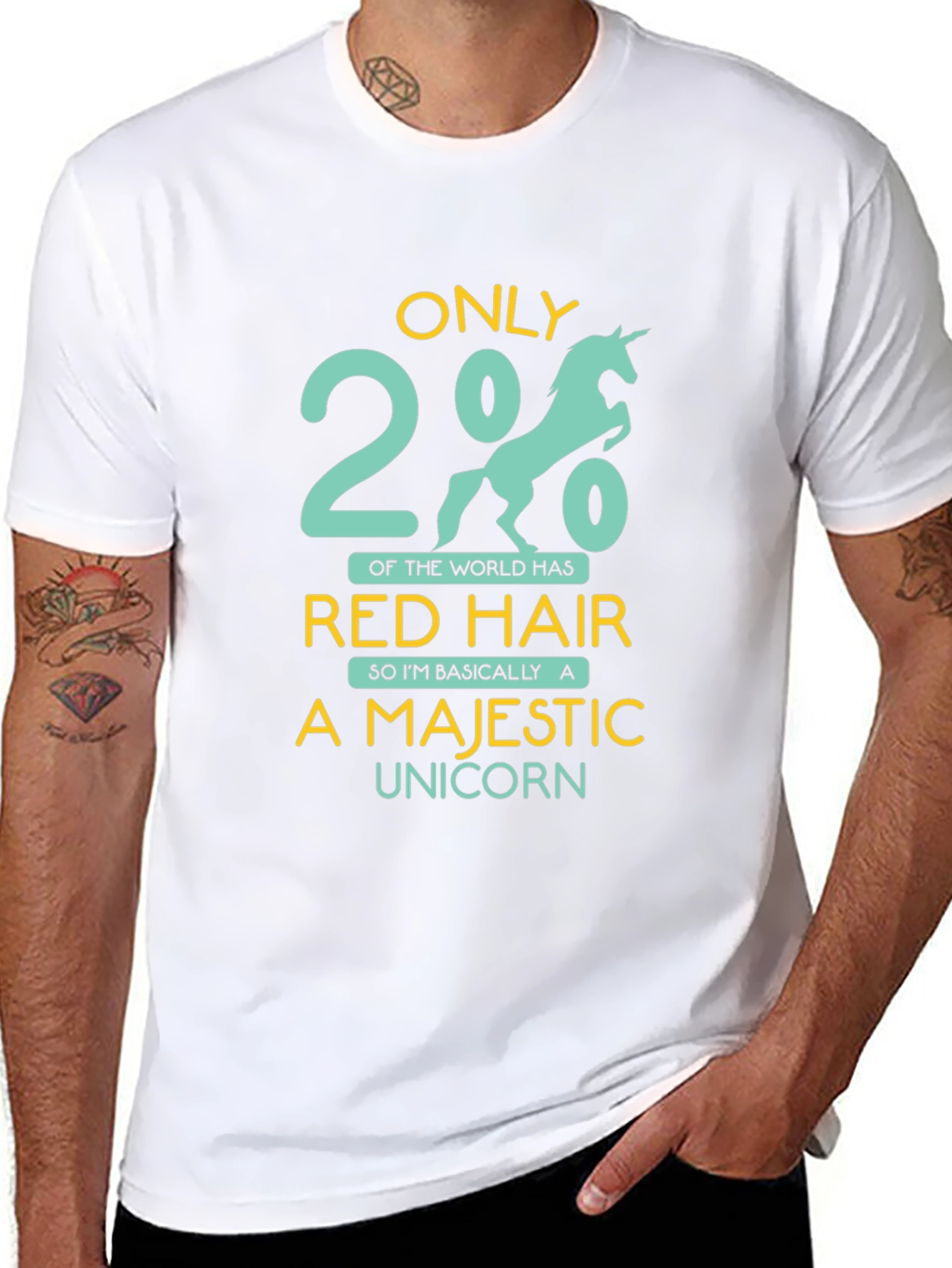 Majestic Unicorn Red Hair T-Shirt