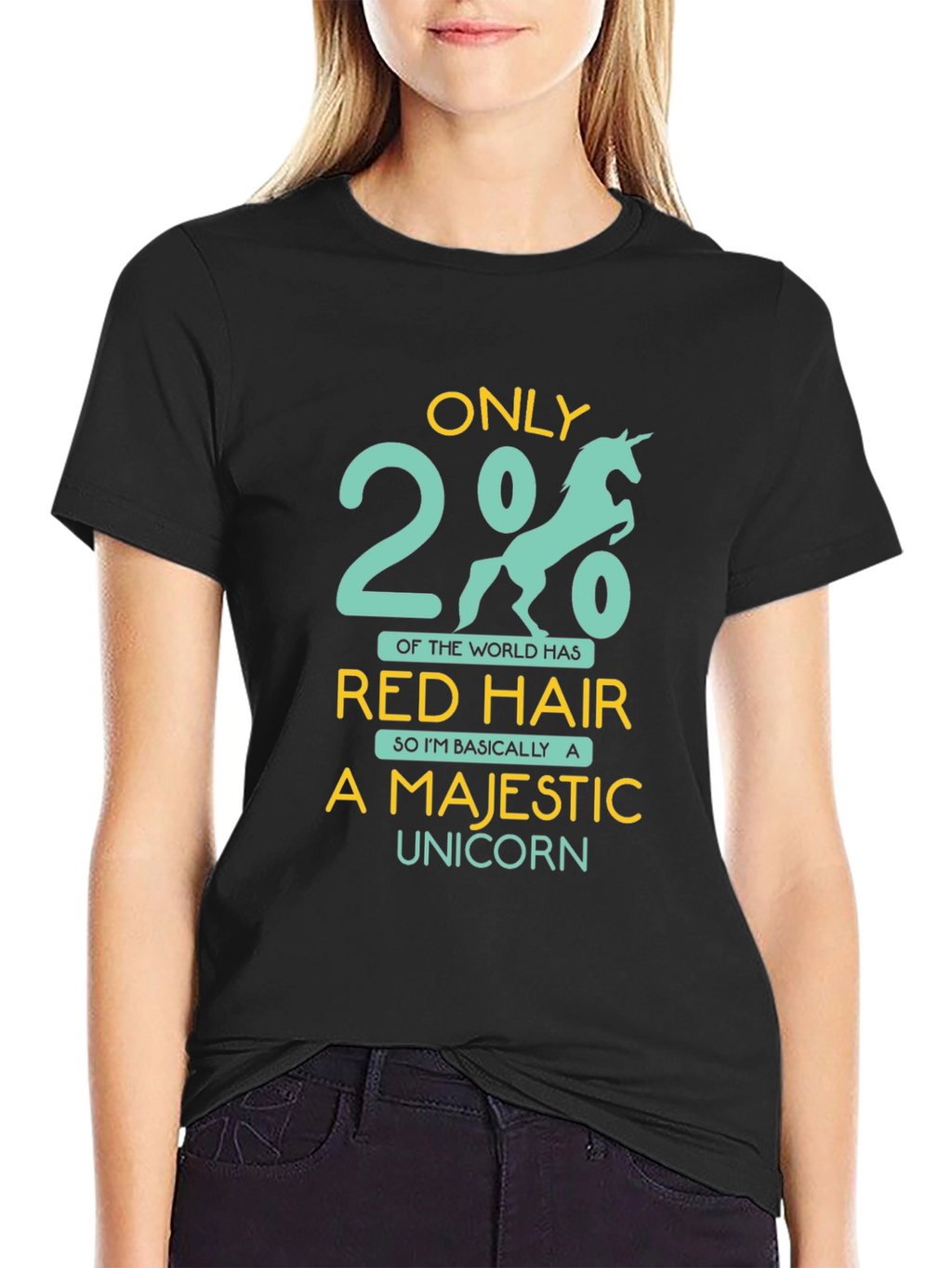 Majestic Unicorn Red Hair T-Shirt