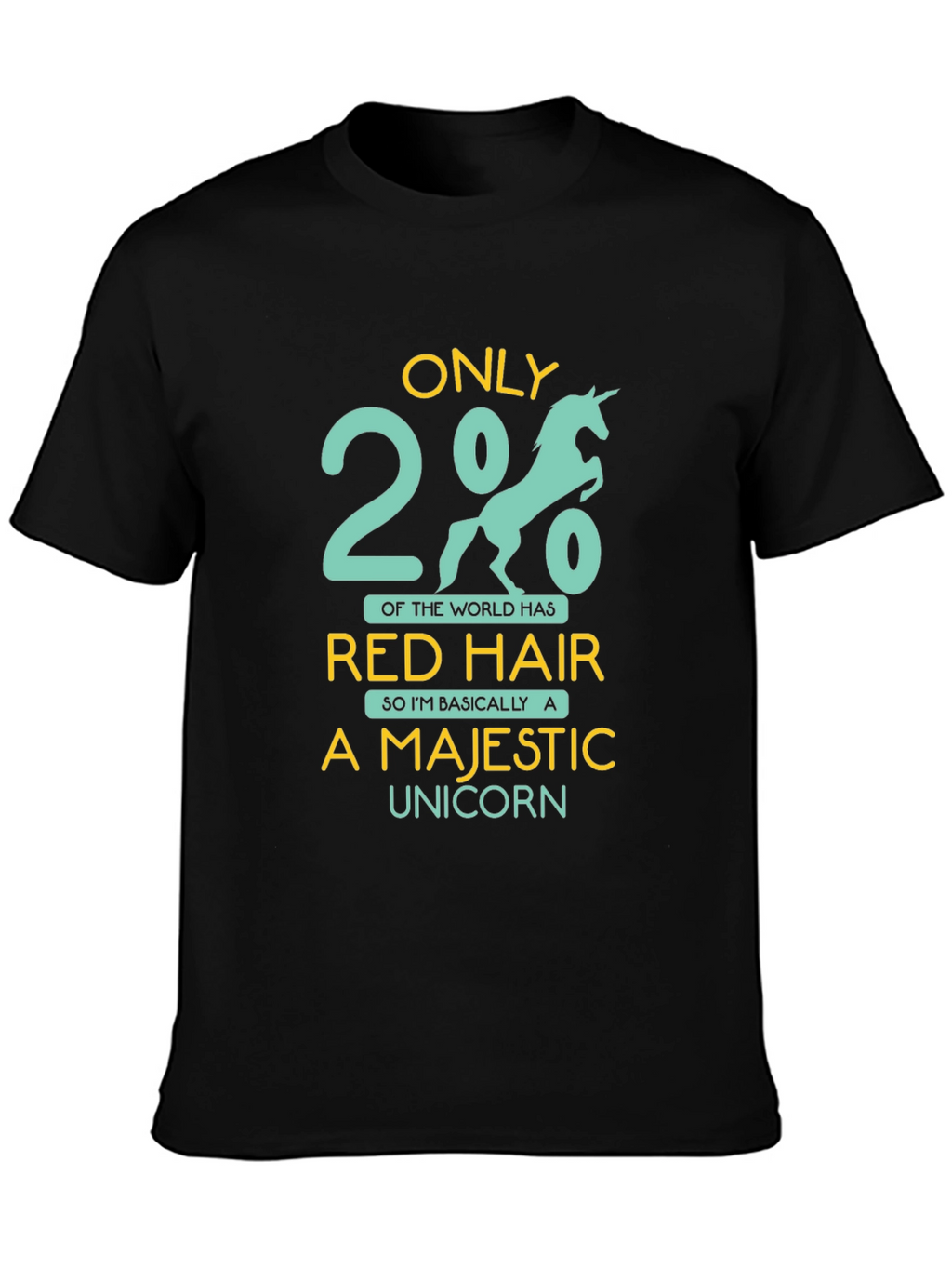 Majestic Unicorn Red Hair T-Shirt