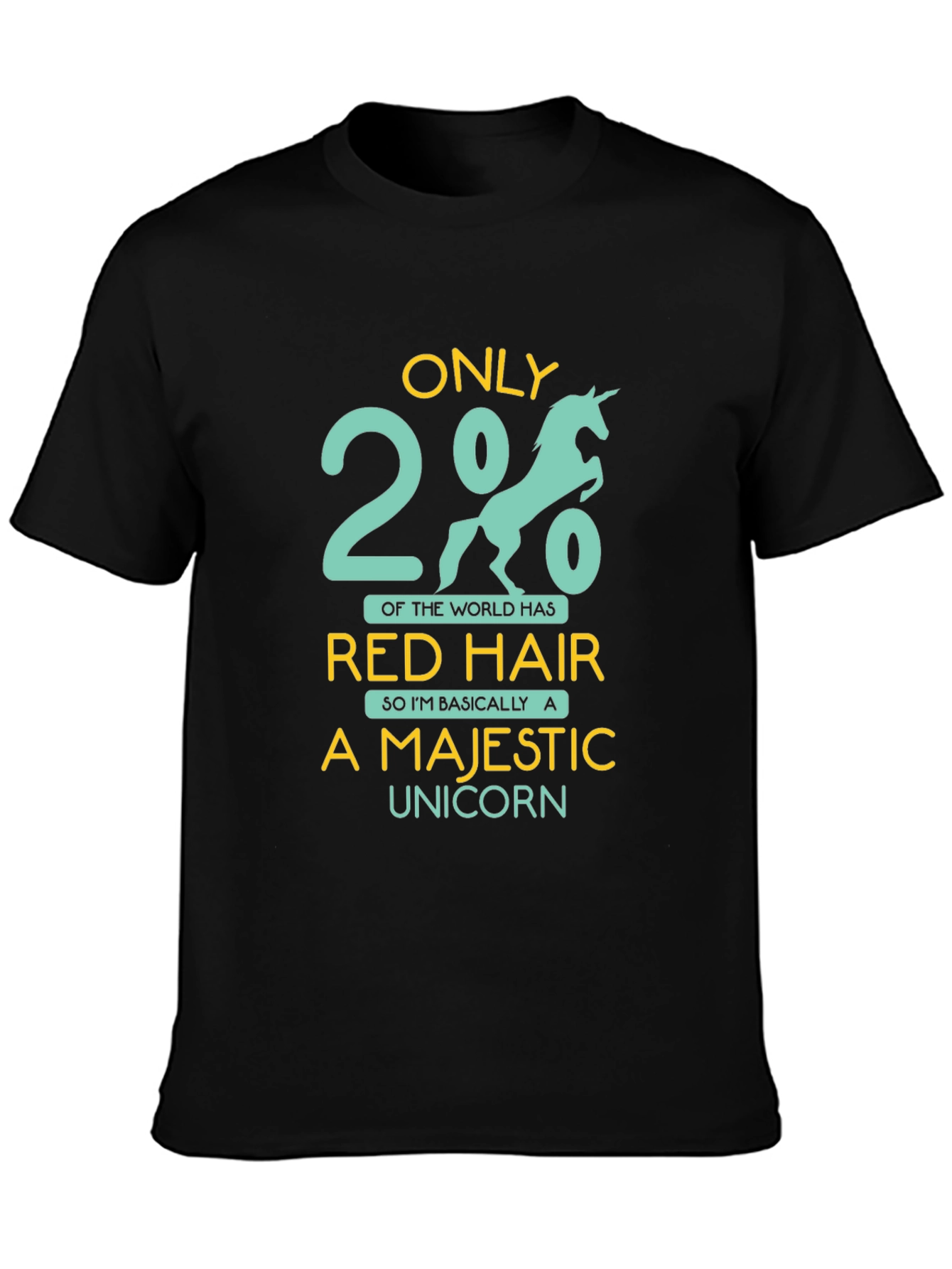 Majestic Unicorn Red Hair T-Shirt